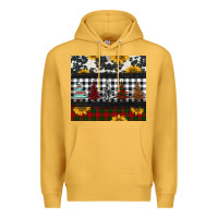 Mustard christmas trees and sunflowers Premium Hoodie - Jasminsmagicworld