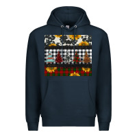 Navy christmas trees and sunflowers Premium Hoodie - Jasminsmagicworld