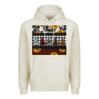 Oatmeal Heather christmas trees and sunflowers Premium Hoodie - Jasminsmagicworld