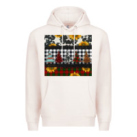 Pale Pink christmas trees and sunflowers Premium Hoodie - Jasminsmagicworld