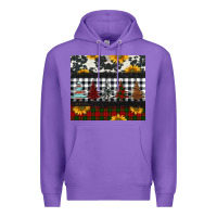 Purple christmas trees and sunflowers Premium Hoodie - Jasminsmagicworld