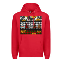 Red christmas trees and sunflowers Premium Hoodie - Jasminsmagicworld