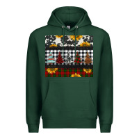 Sports Green christmas trees and sunflowers Premium Hoodie - Jasminsmagicworld
