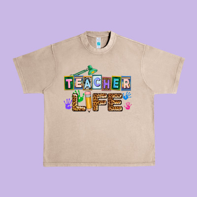 Teacher Life Urban Heavy Tee Designed By Adodesignshop