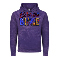 Cloud Purple Back the blue with lightning bolt Vintage Hoodie - Neo Western