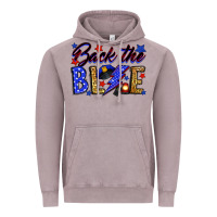 Back The Blue With Lightning Bolt Vintage Hoodie | Teevron