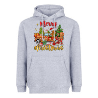 Heather Grey merry christmas gingerbread truck Heavyweight Hoodie - MaliasSmallBusiness