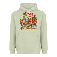 Matcha merry christmas gingerbread truck Heavyweight Hoodie - MaliasSmallBusiness