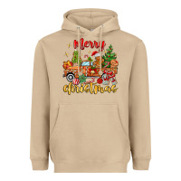 Mushroom merry christmas gingerbread truck Heavyweight Hoodie - MaliasSmallBusiness