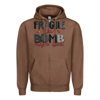 Chestnut fragile like a bomb ready to explode Zipper Hoodie - MaliasSmallBusiness