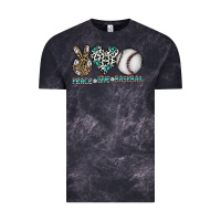 Cloud Black peace love baseball Vintage Tee - CowhideDigitalArt