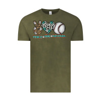 Vintage Olive peace love baseball Vintage Tee - CowhideDigitalArt
