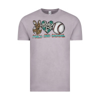 Vintage Zinc peace love baseball Vintage Tee - CowhideDigitalArt
