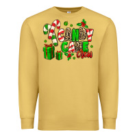 Antique Gold Candy Cane Crew Premium Sweatshirt - MaliasSmallBusiness