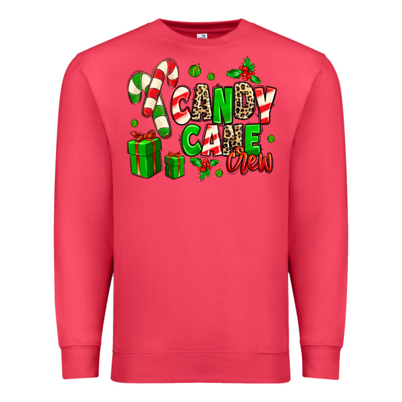 Candy Cane Crew Premium Sweatshirt by MaliasSmallBusiness | Teevron