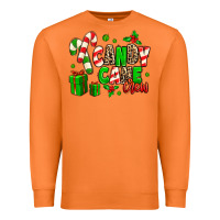 Carrot Candy Cane Crew Premium Sweatshirt - MaliasSmallBusiness