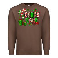 Chestnut Candy Cane Crew Premium Sweatshirt - MaliasSmallBusiness