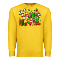 Lemon Candy Cane Crew Premium Sweatshirt - MaliasSmallBusiness