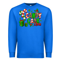 True Royal Candy Cane Crew Premium Sweatshirt - MaliasSmallBusiness