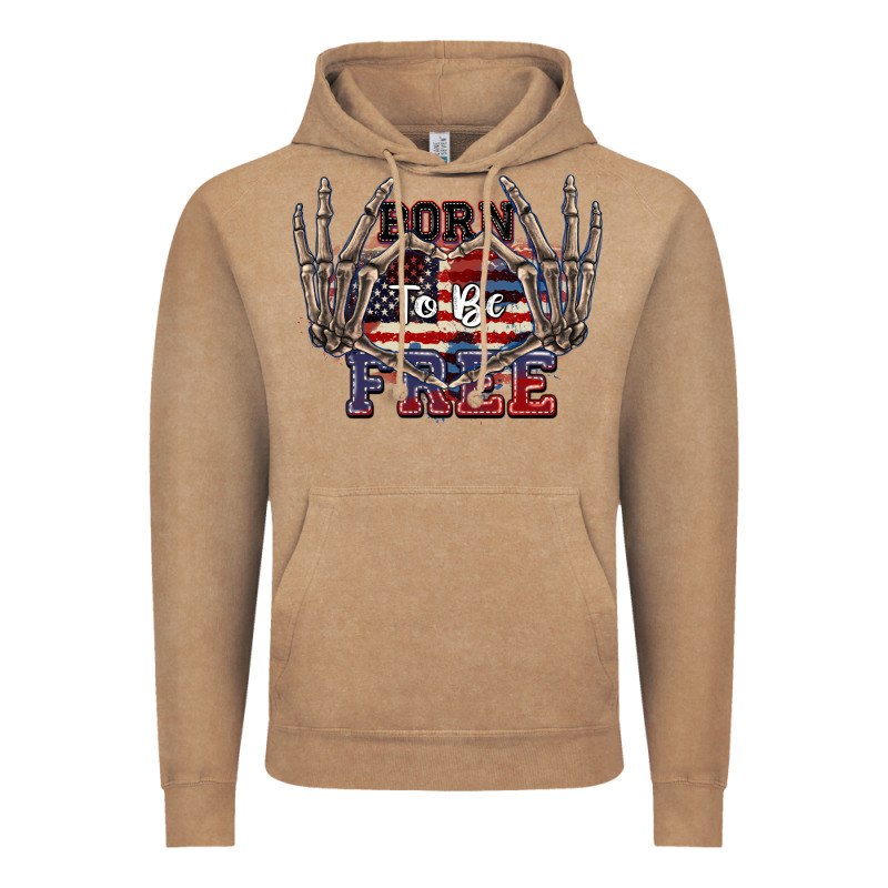 Born To Be Free 4th Of July Vintage Hoodie by CowGirlArtShop | Teevron