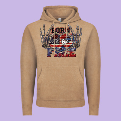 Born To Be Free 4th Of July Vintage Hoodie Designed By Cowgirlartshop
