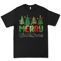 Black merry christmas trees Premium Tee - MaliasSmallBusiness
