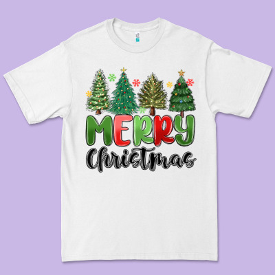 Premium Tee merry christmas trees