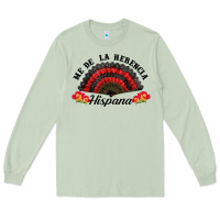 Matcha me de la herencia hispana hand fan Long Sleeve Tee - BundleAndBundleShop
