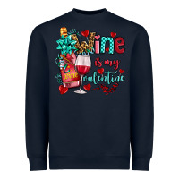 Navy wine is my valentine olivia Heavyweight Sweatshirt - OliviaCreatesArt
