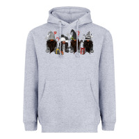 Heather Grey grey christmas afro gnomies Heavyweight Hoodie - MaliasSmallBusiness