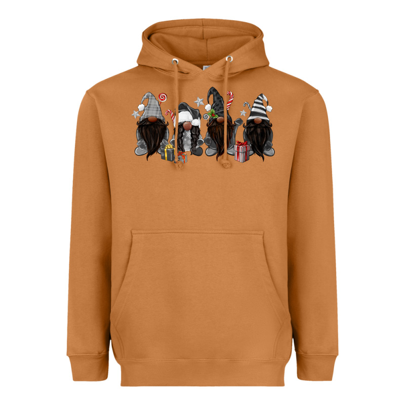 Grey Christmas Afro Gnomies Heavyweight Hoodie by MaliasSmallBusiness | Teevron