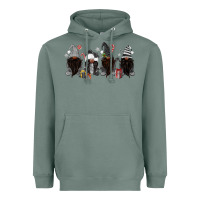 Sage grey christmas afro gnomies Heavyweight Hoodie - MaliasSmallBusiness