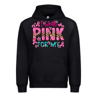 Foreset Green I wear pink for my custom name Cancer Awareness Urban Hoodie - HowdyJamesFarm