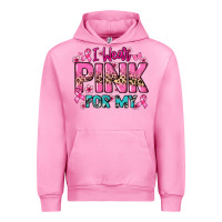 Fuchsia Pink I wear pink for my custom name Cancer Awareness Urban Hoodie - HowdyJamesFarm