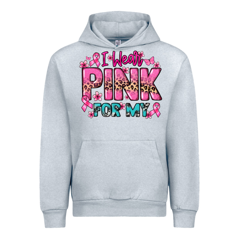 I Wear Pink For My Custom Name Cancer Awareness Urban Hoodie by HowdyJamesFarm | Teevron