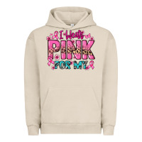 Pigment French Oak I wear pink for my custom name Cancer Awareness Urban Hoodie - HowdyJamesFarm