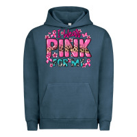Pigment Midnight Navy I wear pink for my custom name Cancer Awareness Urban Hoodie - HowdyJamesFarm