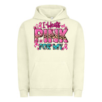 Pigment Pistachio I wear pink for my custom name Cancer Awareness Urban Hoodie - HowdyJamesFarm