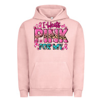 Pigment Salmon I wear pink for my custom name Cancer Awareness Urban Hoodie - HowdyJamesFarm