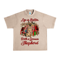 French Oak Christmas life is better with a german shepherd Urban Heavy Tee - JahusDesignShop