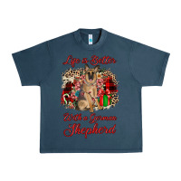 Midnight Navy Christmas life is better with a german shepherd Urban Heavy Tee - JahusDesignShop