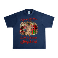 Navy Christmas life is better with a german shepherd Urban Heavy Tee - JahusDesignShop