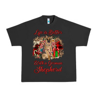Pigment Black Christmas life is better with a german shepherd Urban Heavy Tee - JahusDesignShop