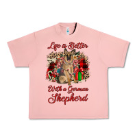 Salmon Christmas life is better with a german shepherd Urban Heavy Tee - JahusDesignShop