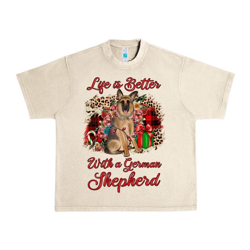 Christmas Life Is Better With A German Shepherd Urban Heavy Tee by JahusDesignShop | Teevron