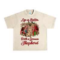 Sandshell Christmas life is better with a german shepherd Urban Heavy Tee - JahusDesignShop