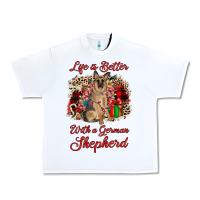 White Christmas life is better with a german shepherd Urban Heavy Tee - JahusDesignShop