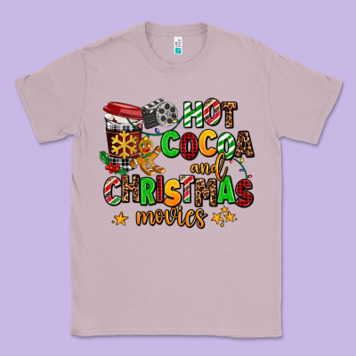 Hot Cocoa And Christmas Movies Classic Tee Designed By Adodesignshop