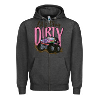 Charcoal Heather let's play dirty Zipper Hoodie - MaliasSmallBusiness