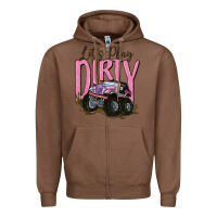 Chestnut let's play dirty Zipper Hoodie - MaliasSmallBusiness